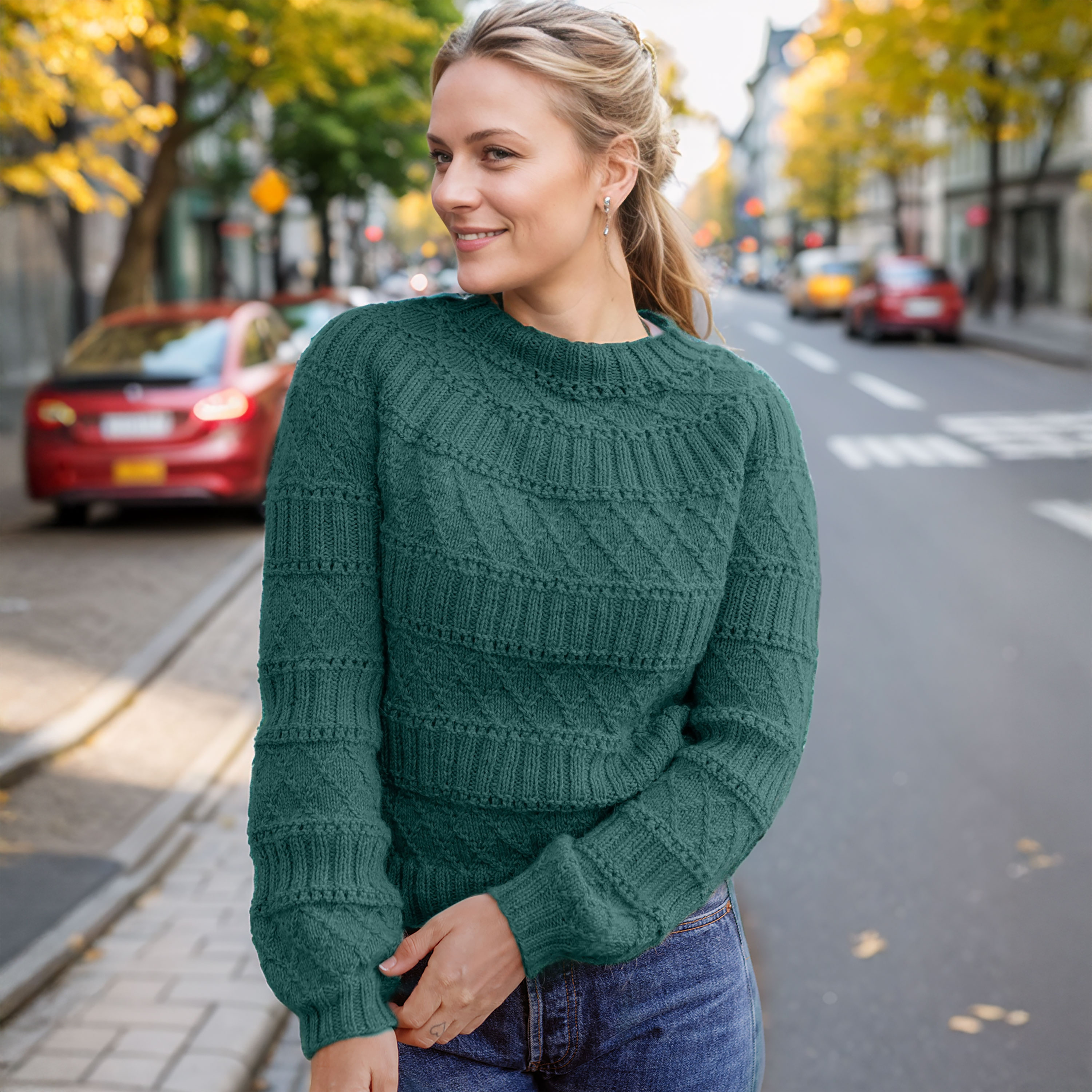 Round-Yoke Alpaca Pullover — image 1 of 1