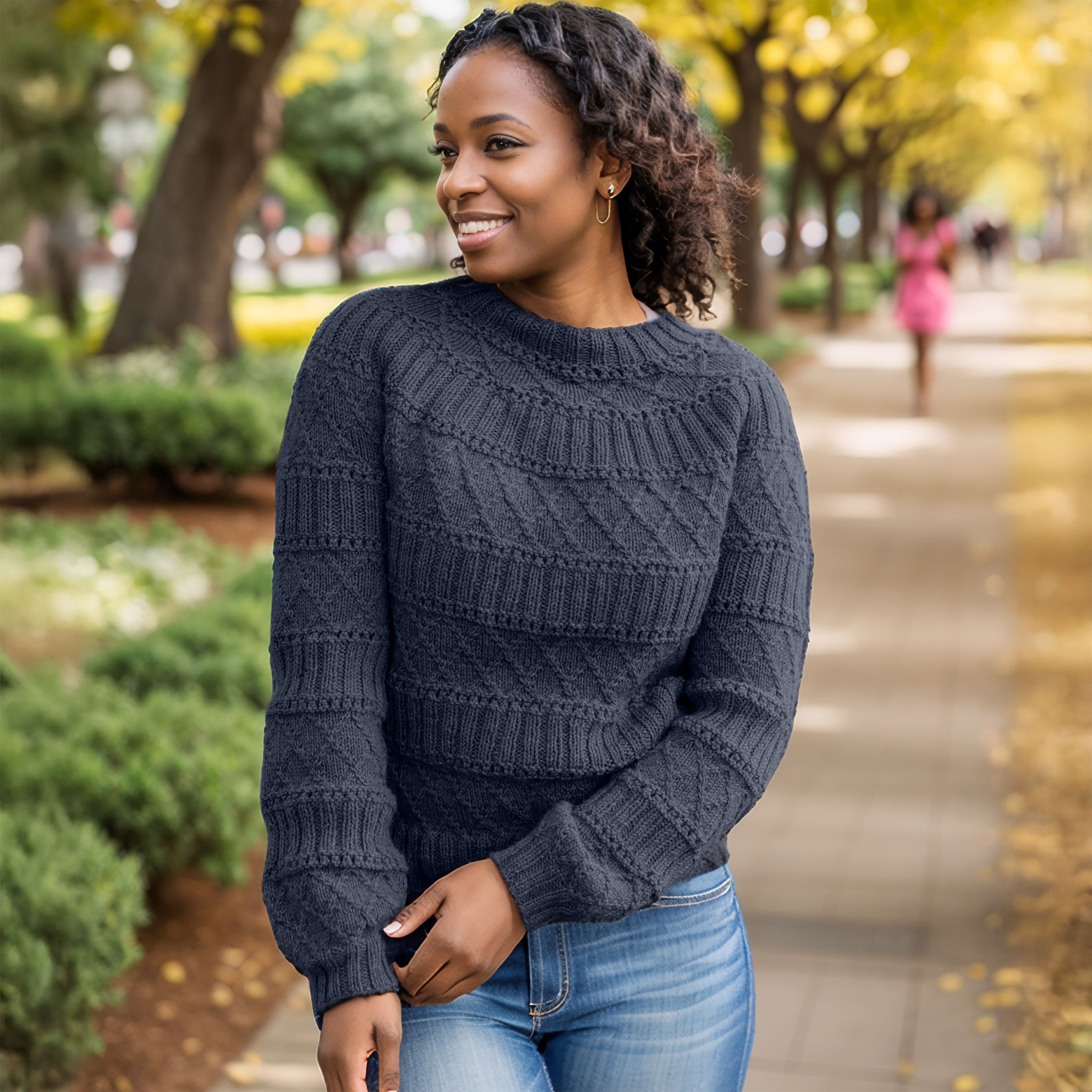 Round‑Yoke Alpaca Sweater — image 1 of 1